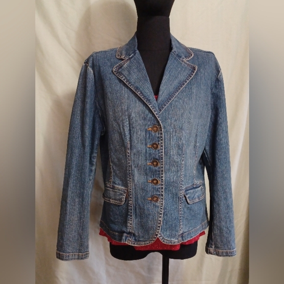 A St. John's Bay Blue Denim Women's Jacket - Picture 1 of 10